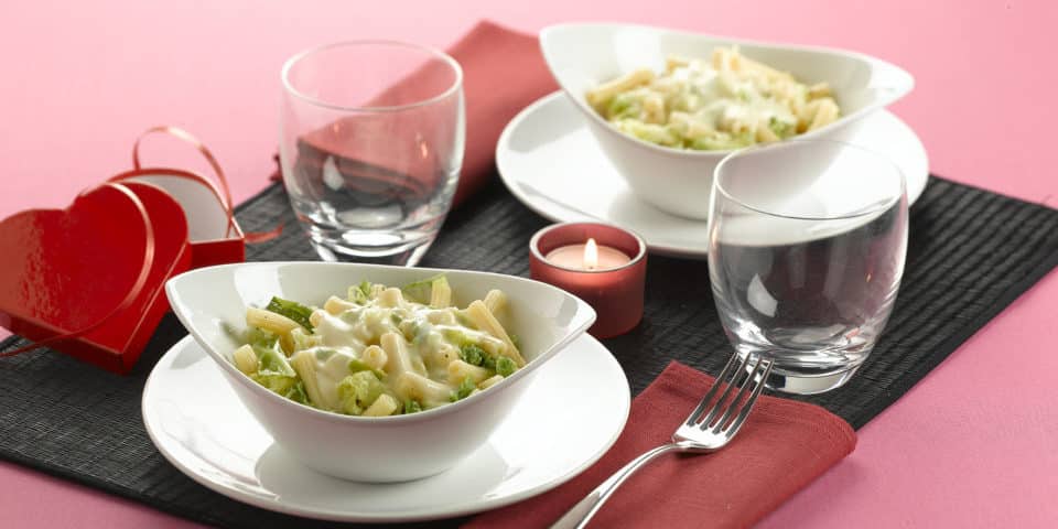 Cremige Pasta mit Gorgonzola und Weißkohl