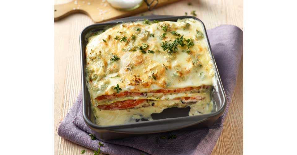 Gorgonzola-Auberginen-Lasagne mit Grappa – Galbani