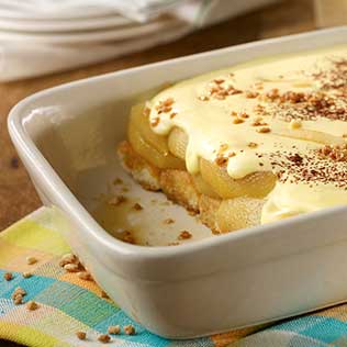 Tiramisu mit Birnen und Vanille