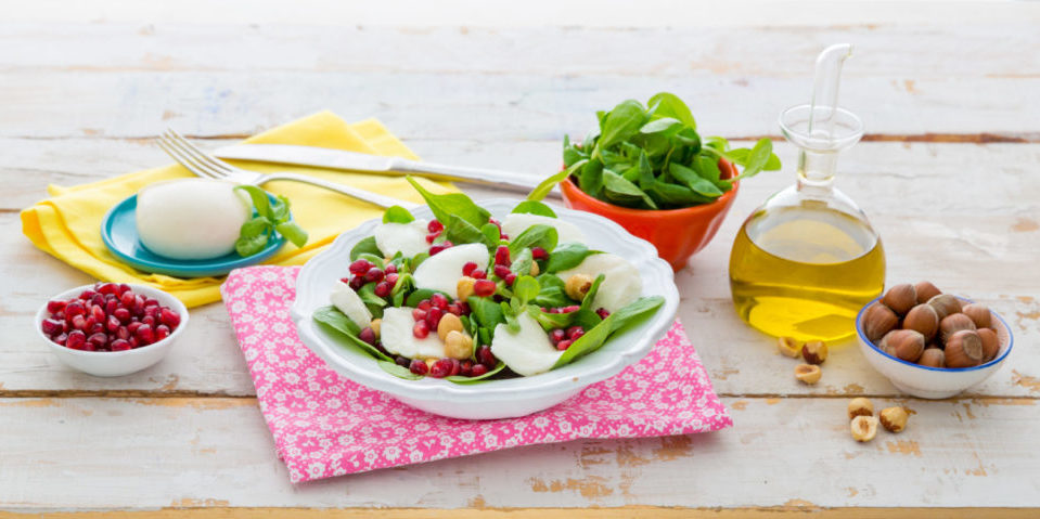 Granatapfelsalat mit Mozzarella