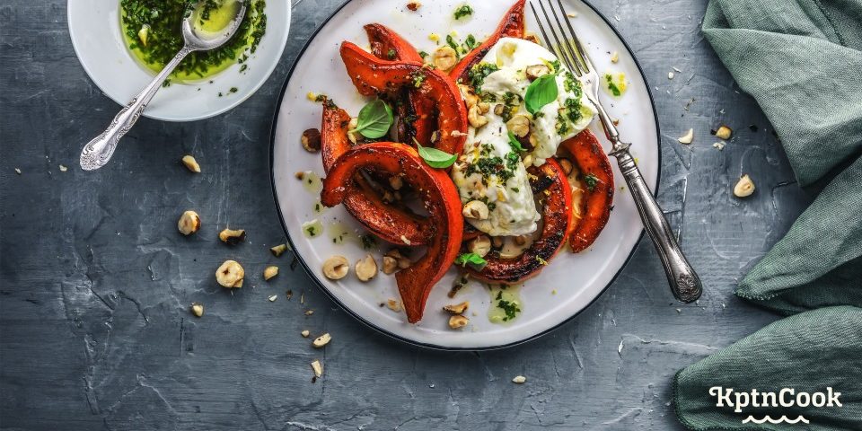 Zarter Büffelmozzarella mit geröstetem Kürbis – Galbani