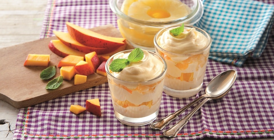 Exotisches Mango Ananas Tiramisu im Glas Galbani